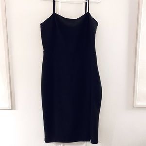 Express Black Mini Dress with Slit 🖤